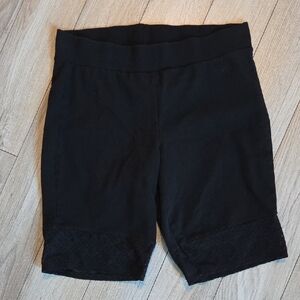 Torrid Black Bike Shorts With Lace Trim 1 XL